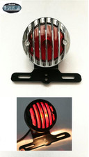 Feux arrière chrome grille feu stop Café racer scrambler bobber custom vintage