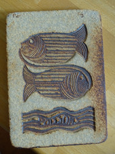 ROGER CAPRON CARREAU CERAMIQUE SIGNE ASTROLOGIQUE POISSON