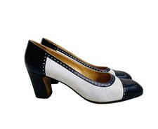 Escarpins bicolore à bout