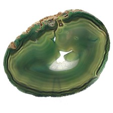 Tranche d'agate verte
