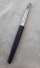 Stylo plume à encre AA ancien noir et argenté