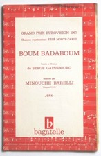 Partition sheet music MINOUCHE BARELLI : Boum Badaboum * Eurovision Gainsbourg
