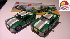 Lego lot 2 voitures bolide vert creator 6743 100% complet, super état + notice