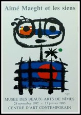Joan MIRO : Expo Aimé Maeght, affiche en lithographie originale signé 1983