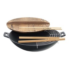Wok En Fonte Avec Couvercle En
