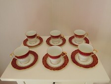 Porcelaine de Limoges  6 Tasses à café et soucoupes Ets Ternet Authentique