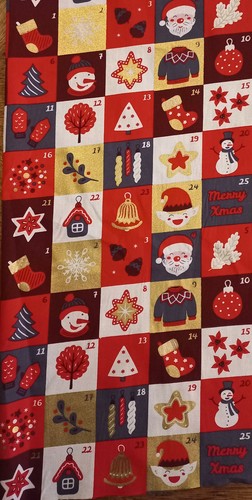 Coupon tissu noel vignettes - tissu,