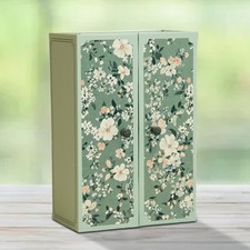 Armoire de maison de poupée avec porte-manteau, meubles miniatures,