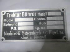 Plaque Signalétique Bührer