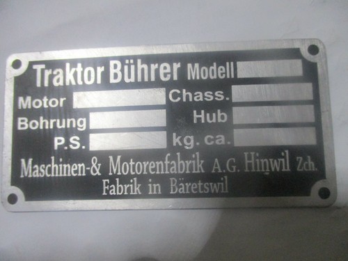 Plaque signalétique bührer - plaque,