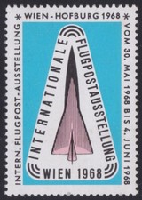 AUTRICHE VIGNETTE AVION CONCORDE EXPOSITION PHILATELIQUE CINDERELLA ÖSTERREICH