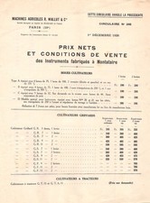 1926 MACHINES AGRICOLES R WALLUT