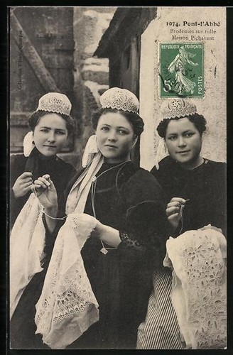Carte postale brodeuses sur - carte,