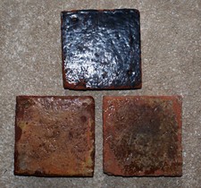 TOMETTES VERNISSEES MEDIEVALES GENUINE VARNISHED FLOOR-TILES FROM CASTLE