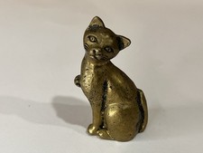? Figurine Chat en Laiton / Bronze — Vintage Amulet Animal Cat - 30 g - 4cm