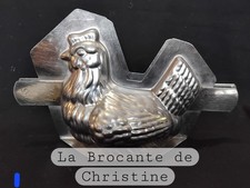 N° 801/47-ANCIEN  MOULE A CHOCOLAT/ Poule 13,5 cm Métal INOX  Chocolate Mold