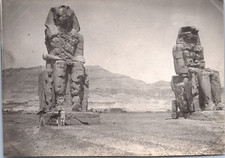 Egypt, Luxor, Colossi of Memnon, vintage silver print, ca.1920 Vintage silver pr