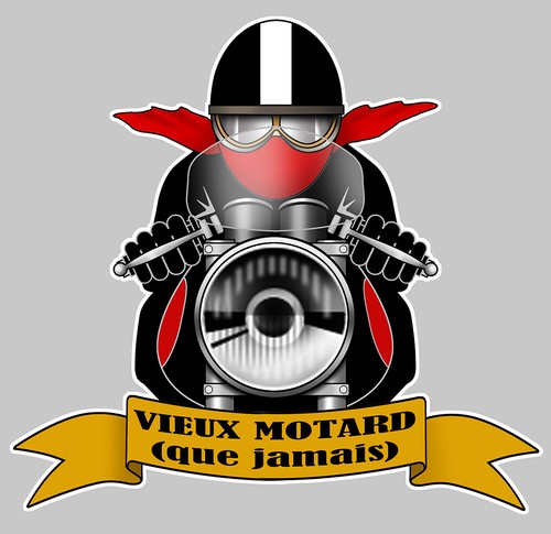 Sticker vieux motard que - vieux, (que