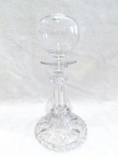 Lampe de dentellière Provençale à huile verre moulé décor cordage 24,5cm