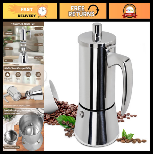 Cup moka pot 304 stainless - 6,