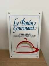 Plaque métal Émail Le Bottin Gourmand pub bar deco