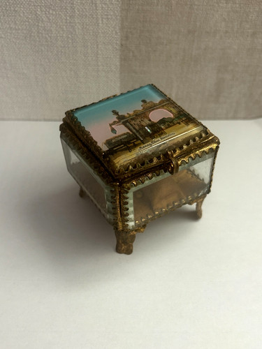 Boite coffre bijoux verre - coffre,