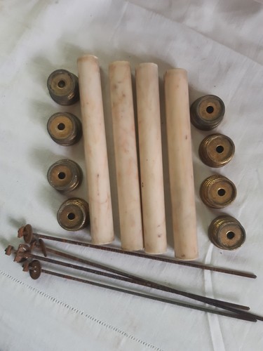 Colonnes marbre pendule - 4,