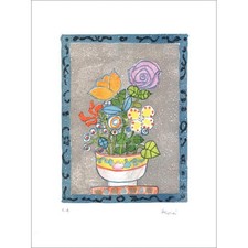 AIZPIRI Paul - Lithographie originale "Le bouquet de fleurs" 59x45cm