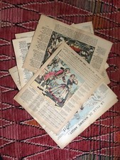 IMAGERIE D'EPINAL PELLERIN Fin XIXeme LOT DE 10 Images CHANSONS POPULAIRES