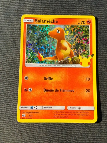 Carte pokémon salamèche 25 - pokémon,