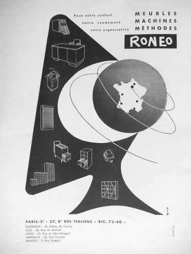 Publicité 1952 roneo meubles - publicitÉ,