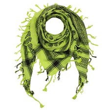Kufiya Têtes de morts petits vert-vert lumineuse noir Shemagh foulard Ar