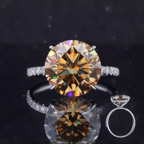 Bague diamant champagne