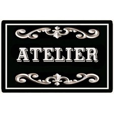 Plaque de porte en métal 