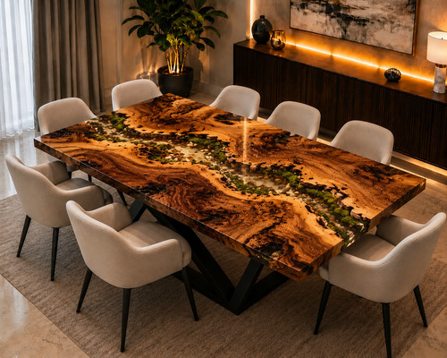 Live edge burl - live, epoxy