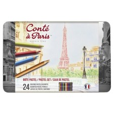 Conte À Paris Ensemble De 24 Crayons Pastel De Couleur En Boîte