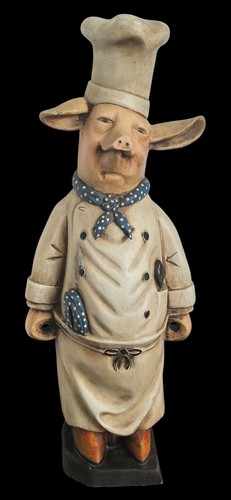 Sculpture cochon bois - cochon,