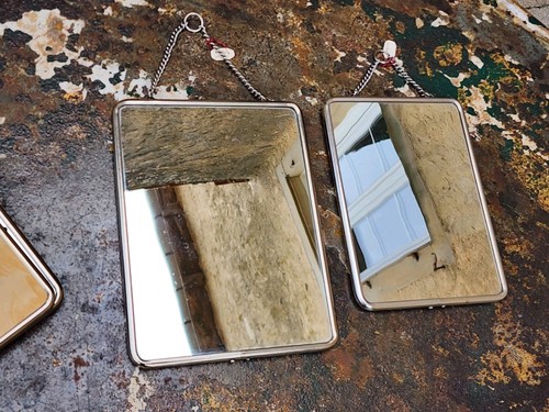 Paire miroir barbier toilette - miroir,