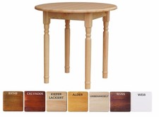 Table ronde en pin table à