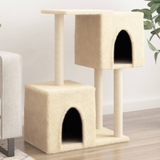 Arbre à Chat avec Griffoirs en Sisal Tour de Jeux Poteaux Maison Chaton vidaXL