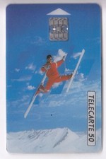 VARIETE TELECARTE FRANCE .. 50U F222C SC7 PLEXI SAUT SKI C24037249 UT/TBE C.22€