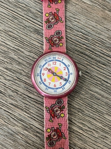 Montre flik flak - rose, tennis