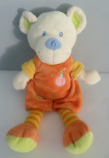 *. DOUDOU PELUCHE MOTS D'ENFANT OURS CHIEN ORANGE JAUNE OISEAU MAISON 26cm TBE