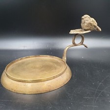 Ancien socle en bronze avec poignée prise en forme d'oiseau