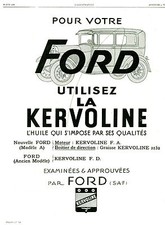 Publicité ancienne voiture