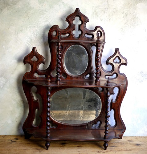 Antique barely twist shelves - barely,