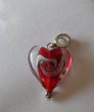 PENDENTIF COEUR MURANO - ROUGE