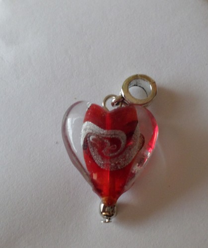 Pendentif coeur murano - coeur,