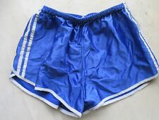 Short NYLON SPORT vintage brillant années 80 bleu satin L