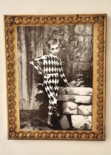 Grand cadre porte -photo à poser ou mural métal décor doré